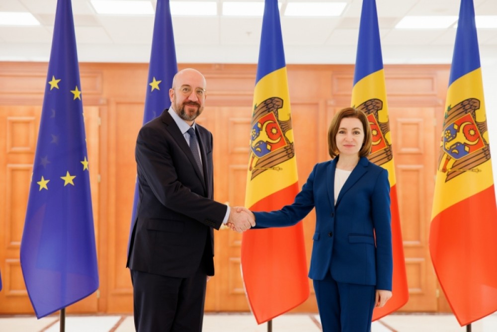 Maia Sandu s-a întâlnit cu Președintele Consiliului European, Charles Michel. Subiectele abordate
